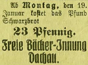 Brotpreis 1925